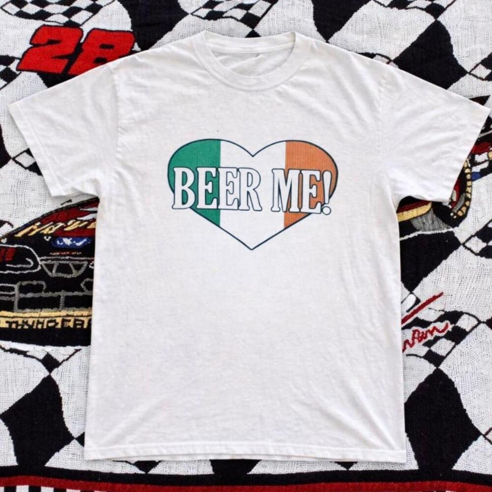 Gildan White T-Shirt, St Patrick Day Clover Island Flank Tee